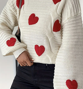 Heart Accent Cozy Sweater