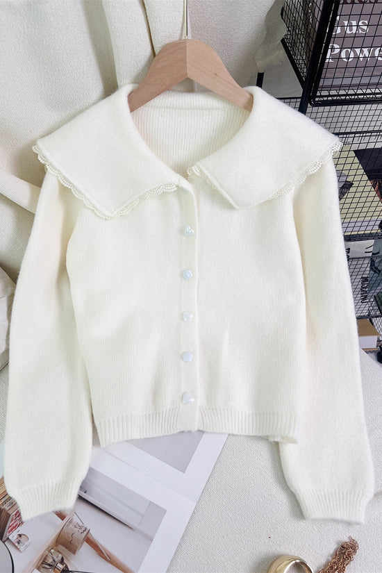 Elegant Button-Down Cardigan with Collar