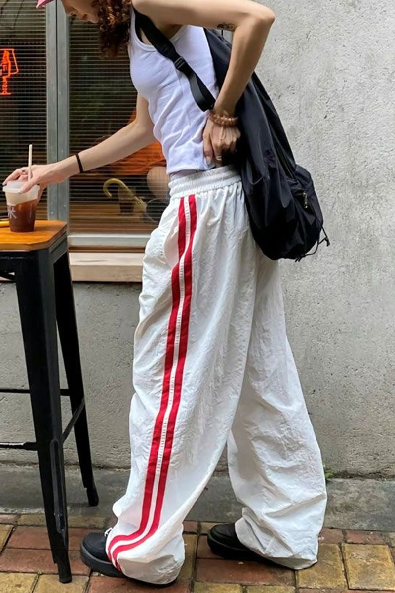 Striped Loose Fit Casual Pants