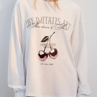 Art-Inspired Graphic Long Sleeve Tee
