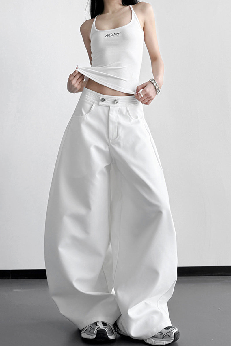 Wide-Leg Casual Pants