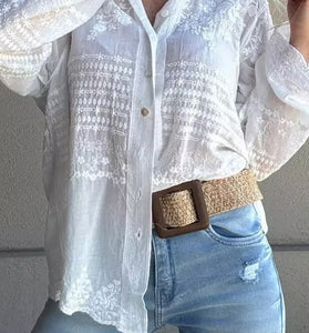 Lace Floral Detail Blouse