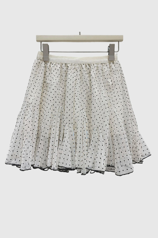 Polka Dot Flared Mini Skirt