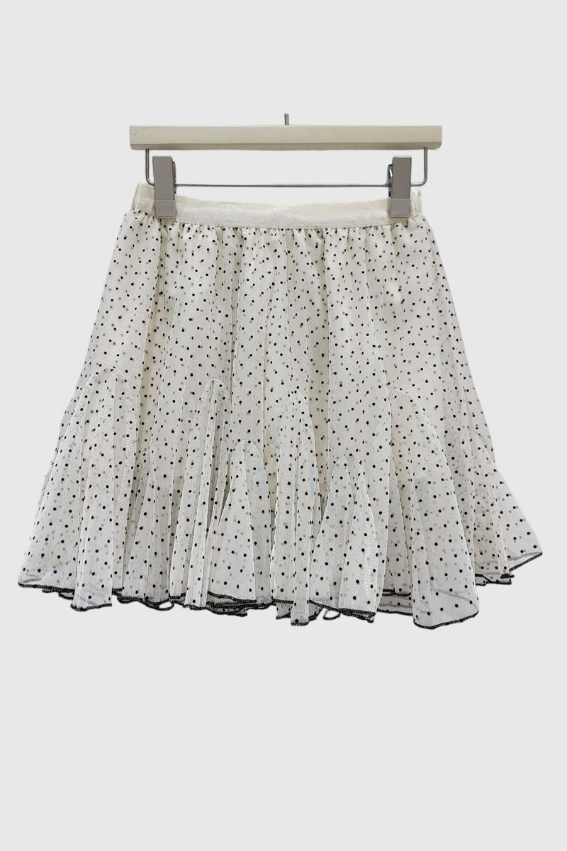 Polka Dot Flared Mini Skirt