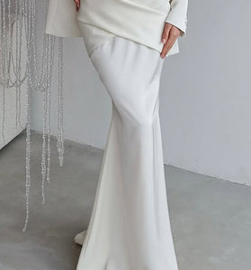 Elegant Draped Midi Skirt