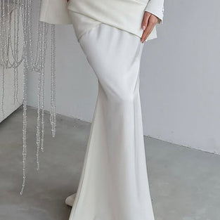 Elegant Draped Midi Skirt