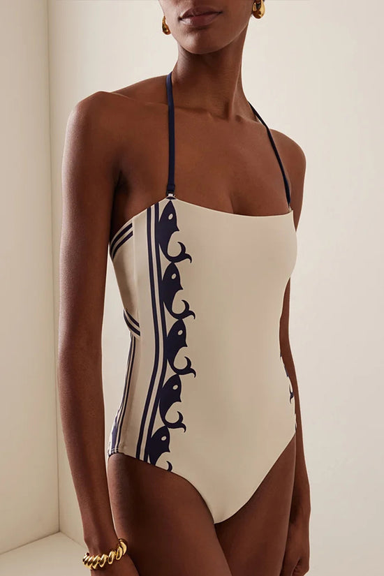 Elegant Halter One-Piece Swimsuit