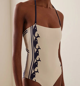 Elegant Halter One-Piece Swimsuit