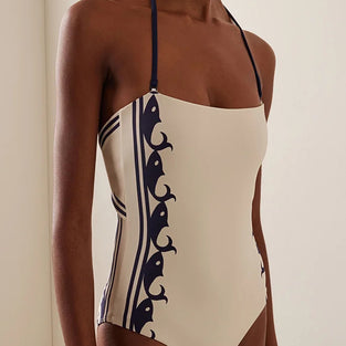 Elegant Halter One-Piece Swimsuit