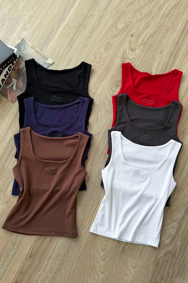 Tank Top with Square Neckline