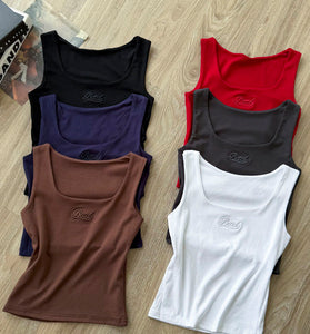 Tank Top with Square Neckline