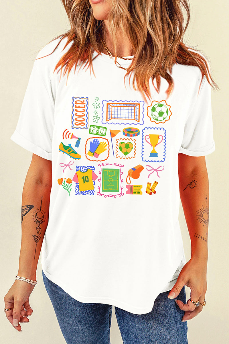 Preppy Soccer Doodle Tee