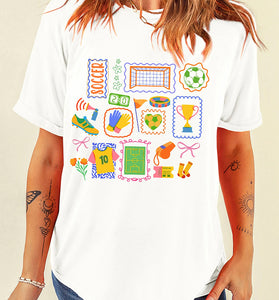 Preppy Soccer Doodle Tee