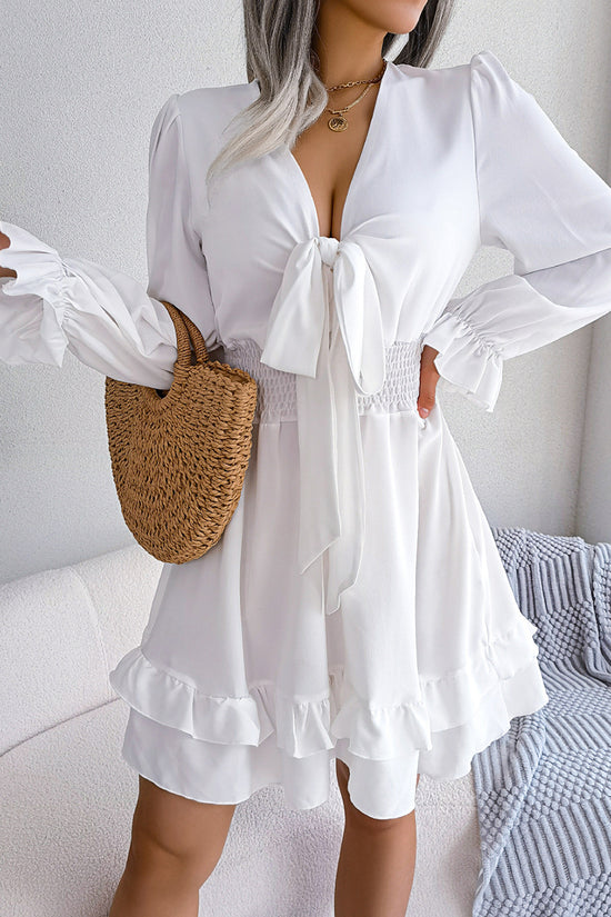 Bow Tie Front Casual Dress