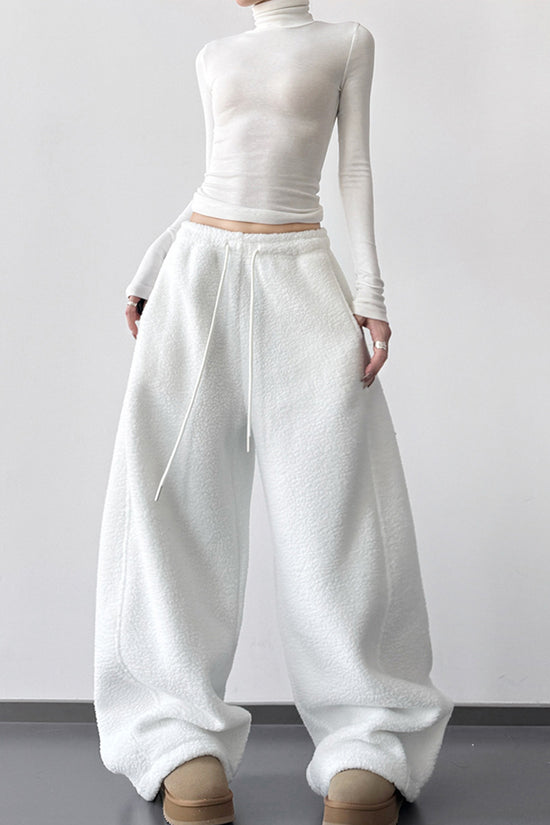 Oversized Drawstring Casual Pants