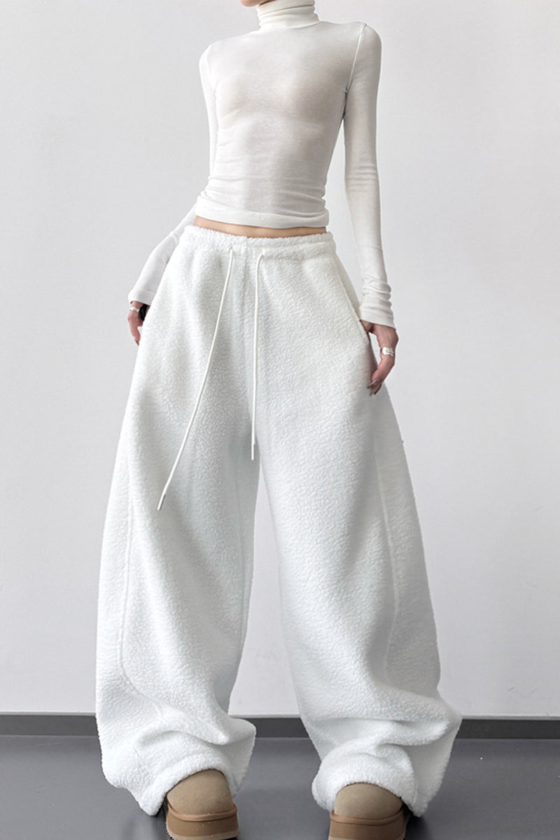 Oversized Drawstring Casual Pants