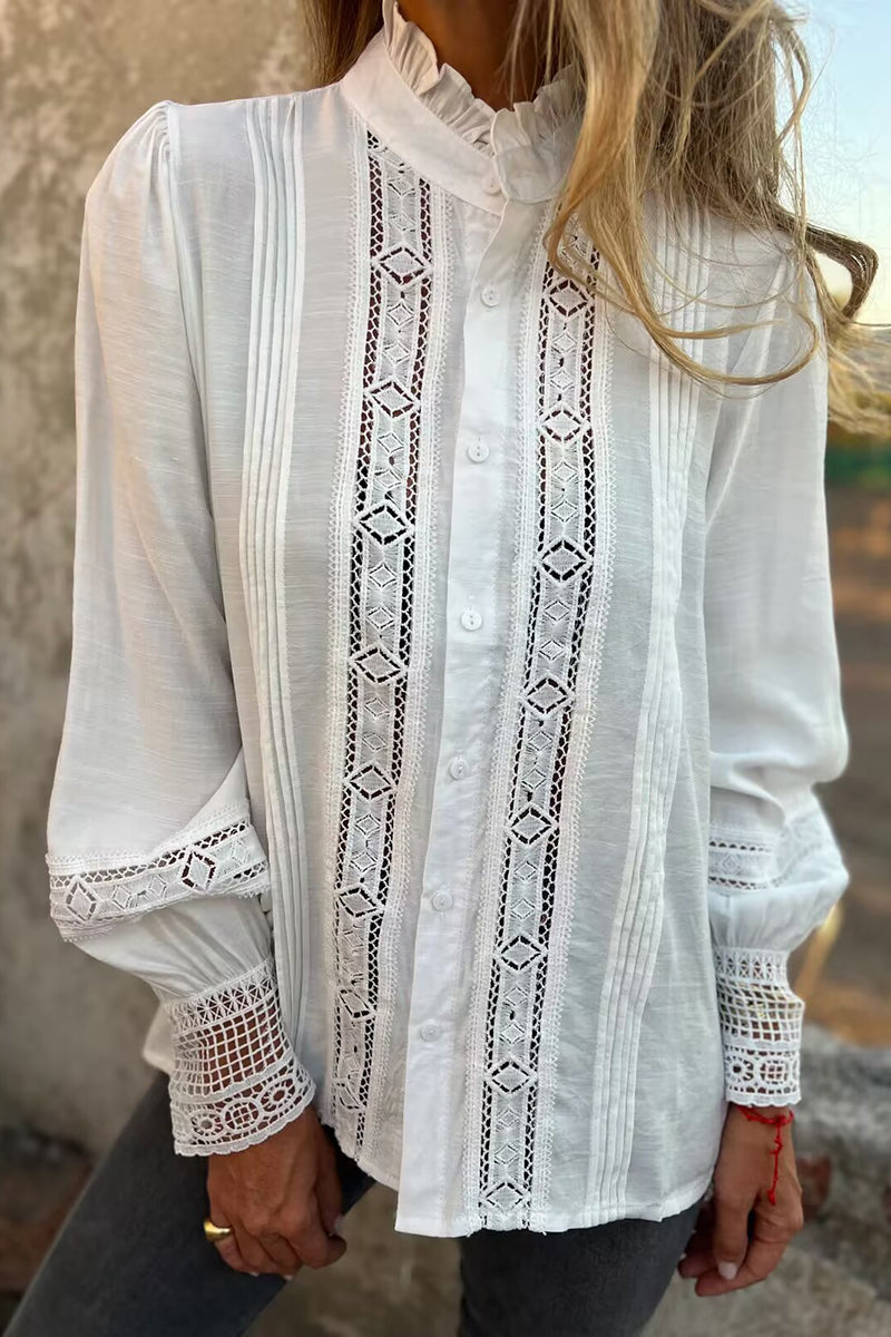 Elegant Lace Long Sleeve Blouse