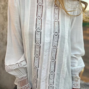 Elegant Lace Long Sleeve Blouse