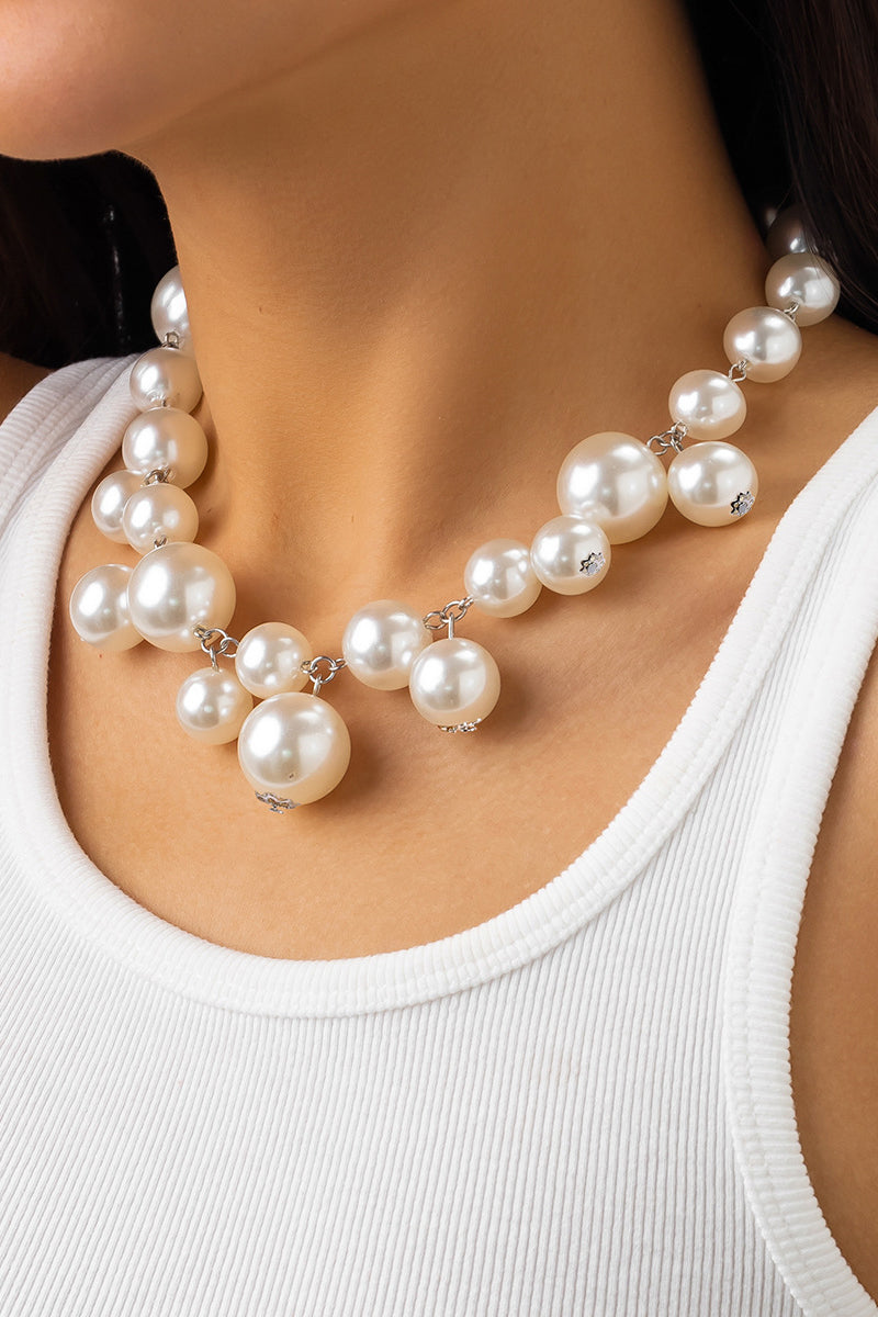 Elegant Pearl Statement Necklace
