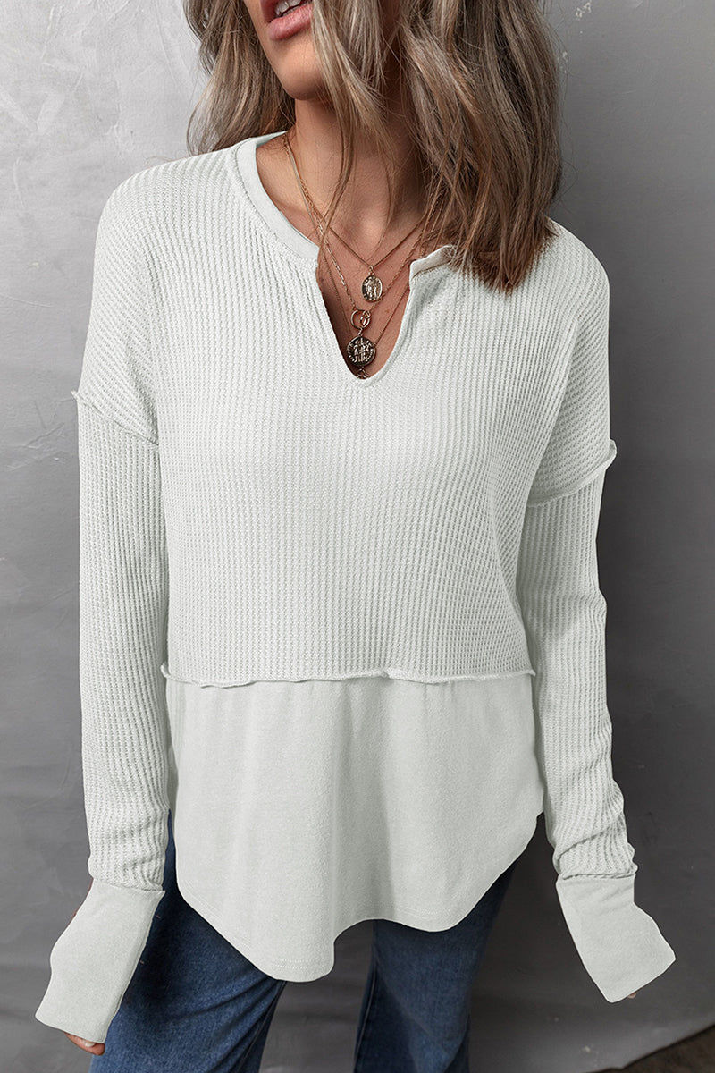 Relaxed Fit V-Neck Sweatshirt
