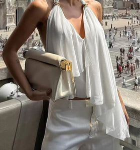 Layered V-Neck Sleeveless Top