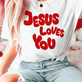 JESUS LOVES YOU Graphic Tee