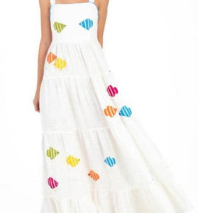 Colorful Fish Print Maxi Dress