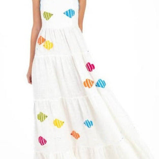 Colorful Fish Print Maxi Dress