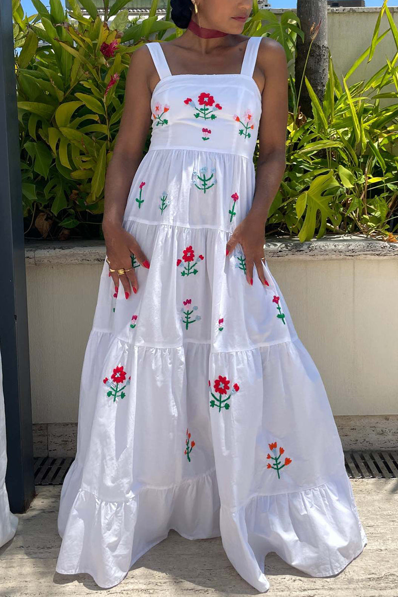 Floral Detail Maxi Dress