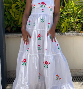 Floral Detail Maxi Dress