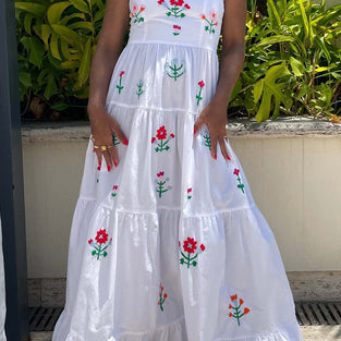 Floral Detail Maxi Dress
