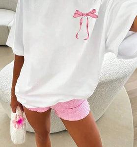 Bow Detail Casual T-Shirt