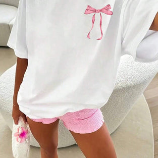 Bow Detail Casual T-Shirt