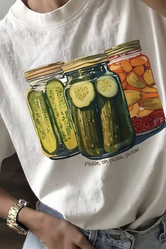 Quirky Pickle Jar Graphic Tee