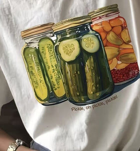 Quirky Pickle Jar Graphic Tee