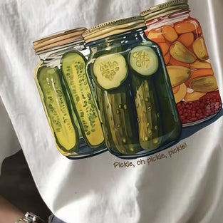 Quirky Pickle Jar Graphic Tee
