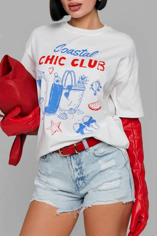 Coastal Chic Printed T-Shirt