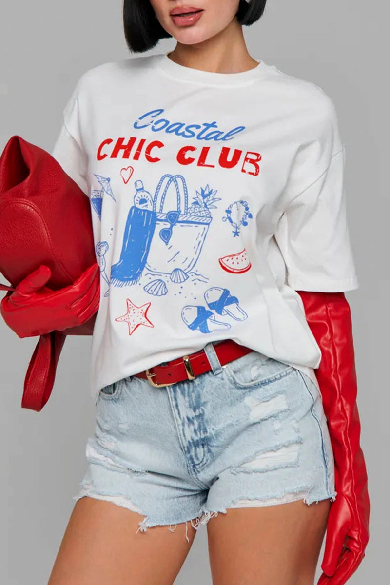 Coastal Chic Printed T-Shirt
