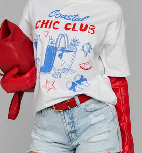 Coastal Chic Printed T-Shirt