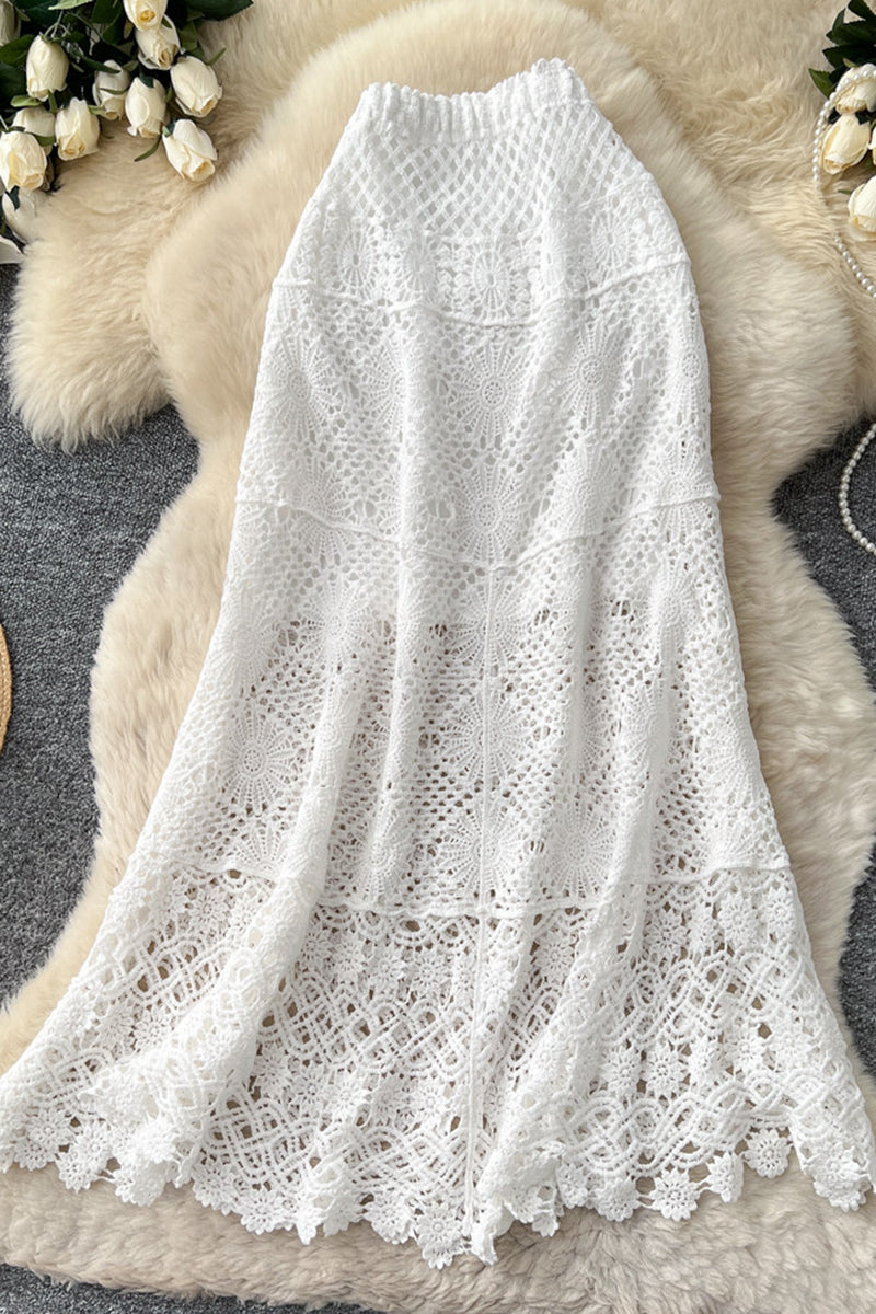 Elegant Crochet Midi Skirt
