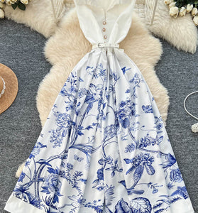 Floral Print Sleeveless Casual Dress