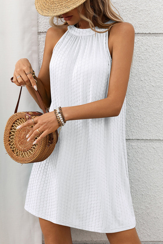 Sleeveless Textured Casual Dress