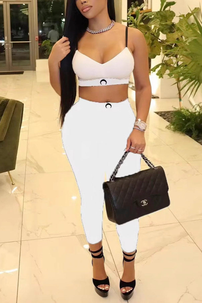 Chic Sleeveless Top and Pants Set