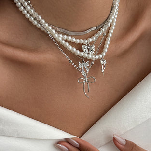 Layered Heart Charm Necklace