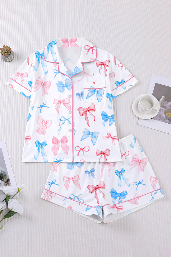 Bow Pattern Loungewear Set