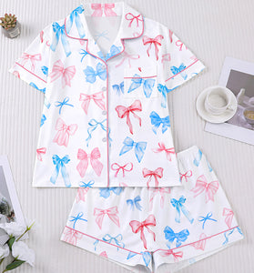Bow Pattern Loungewear Set