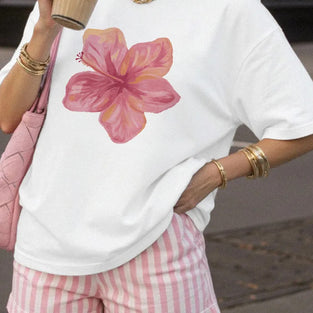 Floral Graphic Casual T-Shirt