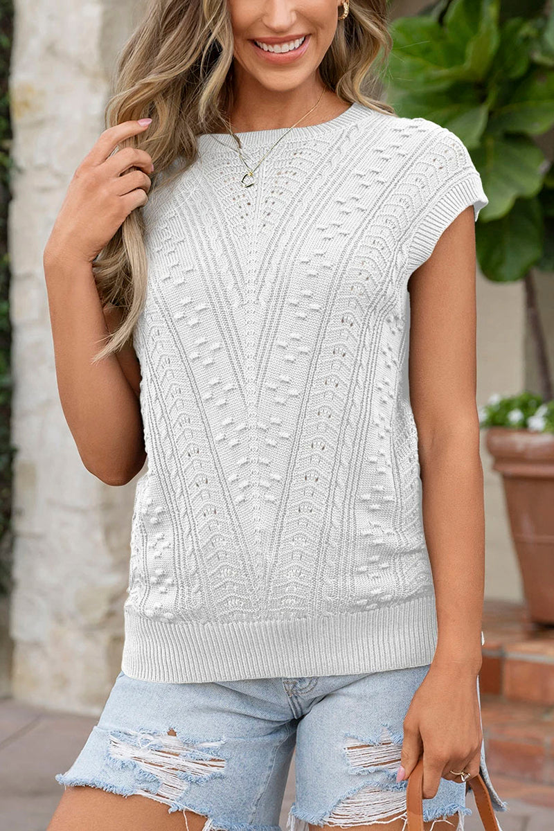 Chevron Pattern Knit Sweater Vest