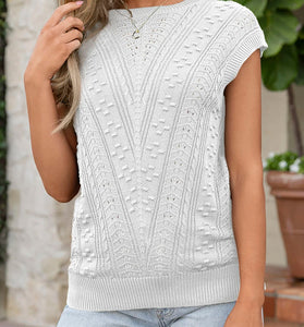 Chevron Pattern Knit Sweater Vest