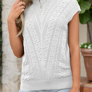Chevron Pattern Knit Sweater Vest